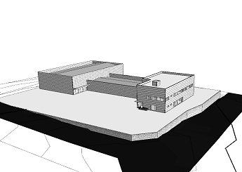 3D Image of paranomic view of factory