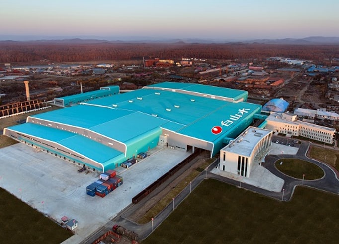 Image of panoramic view of N bottled water company's factory