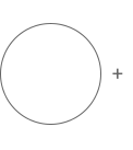 Icon of blank circle and plus sign