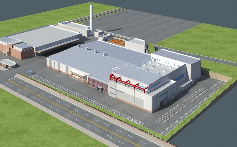 3D image of factory paranomic view