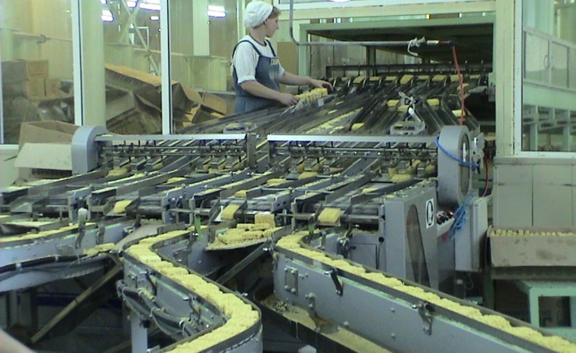 Image of production line of Ukraine N instant noodle company's factory